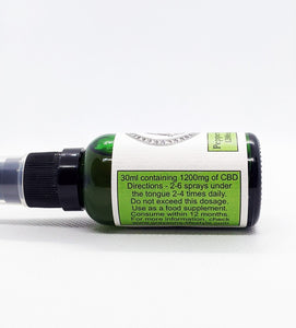 WELLNESS FORMULA PEPPERMINT ORAL SPRAY- 1200mg CBD 30ML